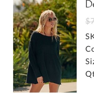 Delancey Sweater Top Black Free People Beach